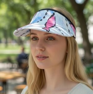 Jams World Pink and Yellow Visor Hat